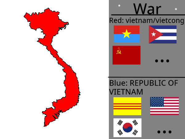 VietNam WAR (1955 - 1975) MAP